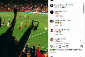 德布劳内社交媒体上庆祝进球晋级淘汰赛：使命达成！