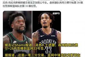 突发！Shams：森林狼用兰德尔+28号签换篮网33号签，克拉克斯顿去公牛